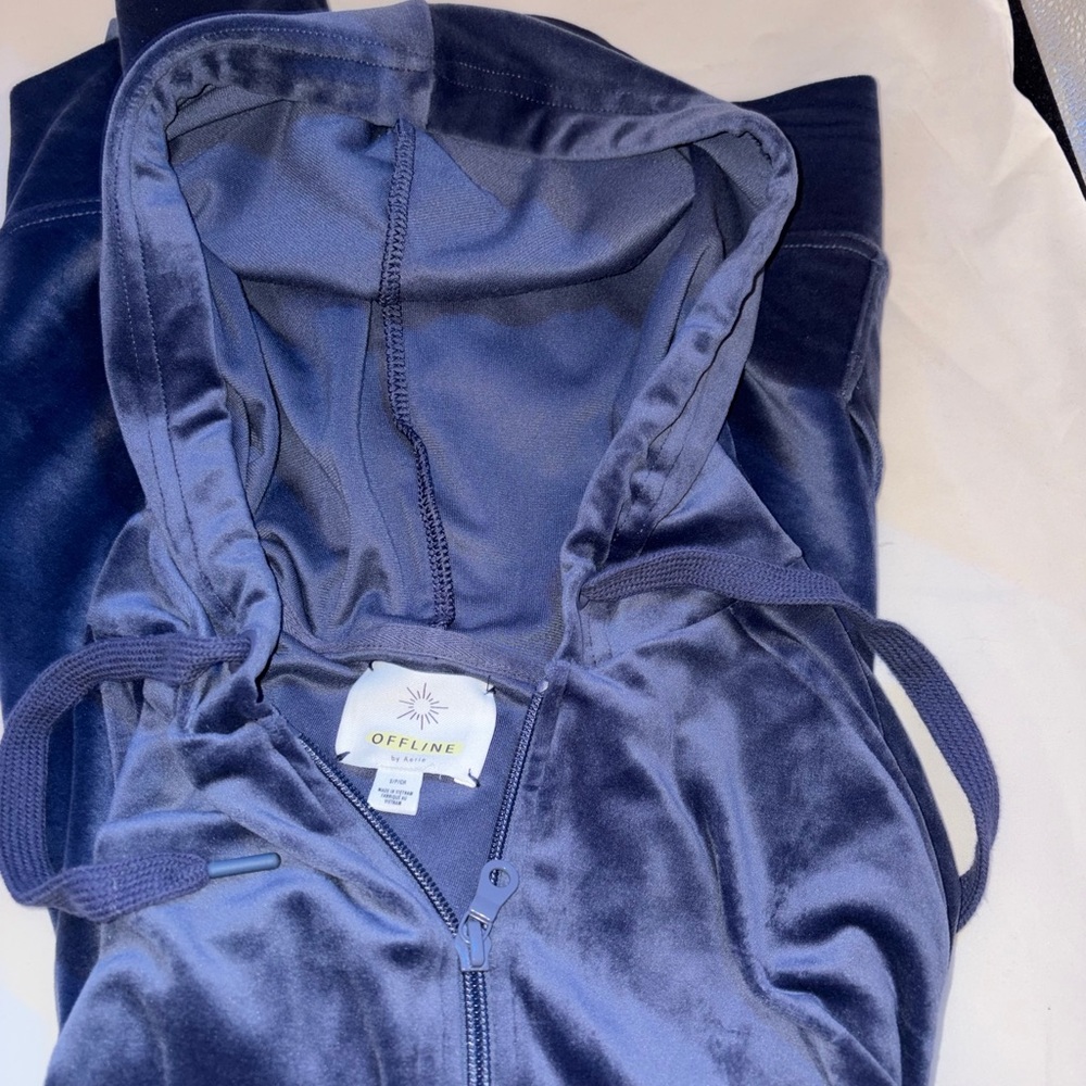 Aerie Navy Teddy Jacket